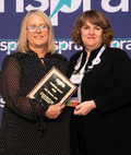 NSPRA award winner Julie Thannum, APR, with NSPRA past-president Nicole Kirby, APR.